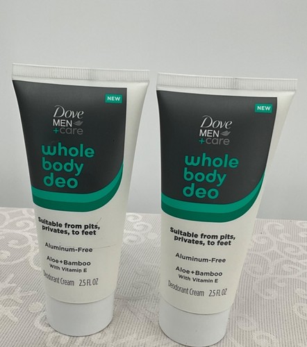 Dove Men+Care Whole Body Deodorant Cream Aluminum-Free 2.5 Fl Oz (2-Pack)