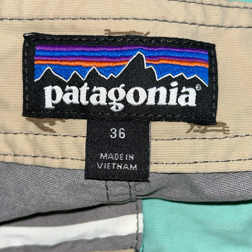 Patagonia Wavefarer Board Shorts Striped Swim Trunks 9” Inseam Men’s 36 - Image 4 of 4