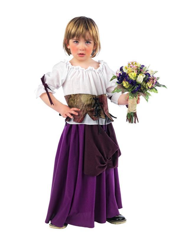 Disfraz medieval niña infantil tallas 2 y 3 años