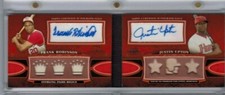 2010 Topps Sterling Frank Robinson Justin Upton Relic Auto #'ed 10/10 Jersey #