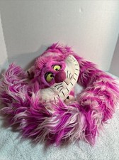 LARGE DISNEY PARKS Cheshire Cat Alice In Wonderland PLUSH ANIMAL W/ Boa Tail