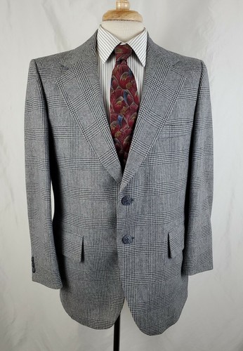 Marshall Field & Co Castlewood Sport Coat Jacket Mens 42R Plaid Wool, Two Button - Picture 2 of 12