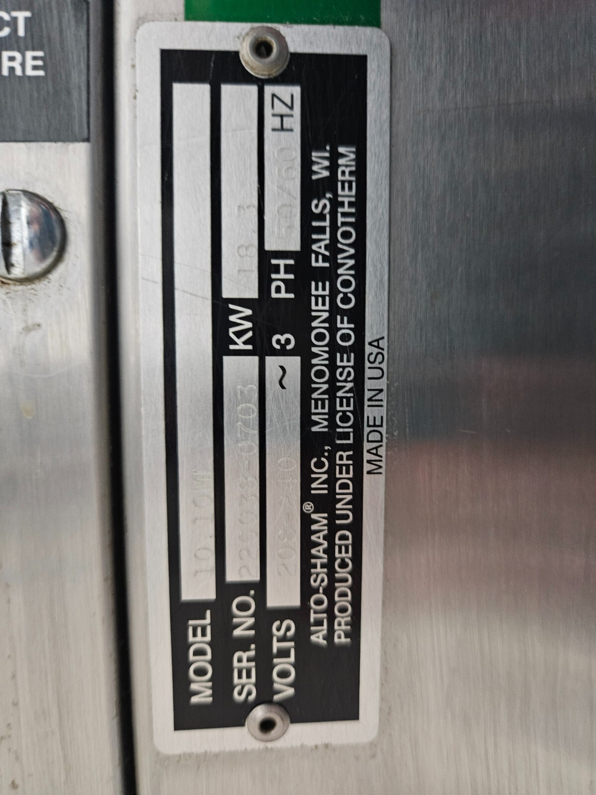 Alto Shaam 10.10ESI Electric 10 Pan Combi Convection Steam Oven 208V
