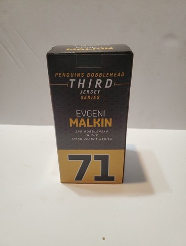 Pittsburgh Penguins Evgeni Malkin Third Jersey Bobblehead NIB - Picture 4 of 6