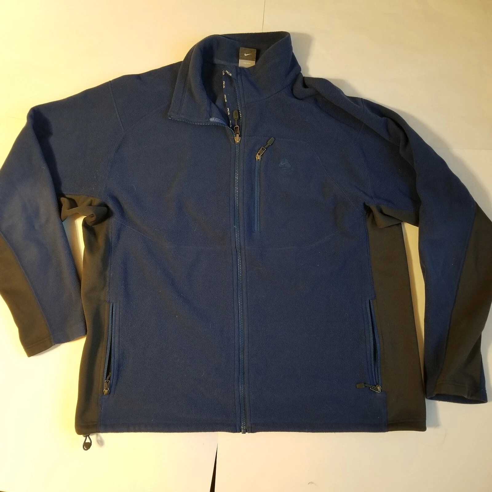 Vintage Nike ACG Sherpa Fleece Jacket Mens XL Blue Full Zip