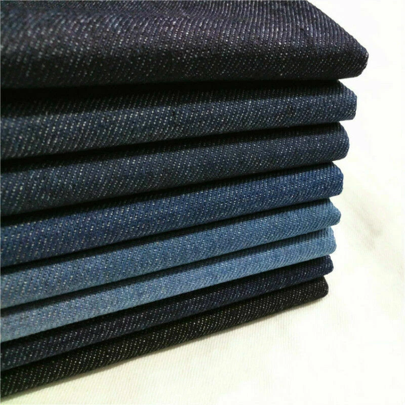 Classic Blue Cotton Denim Fabric DIY Bag Material Cloth Jeans Trouser Soft Solid - Image 2 of 4