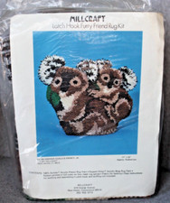 Vtg Millcraft Kweenie Koala Kwincy Jr Latch Hook Furry Friend Kit New Sealed