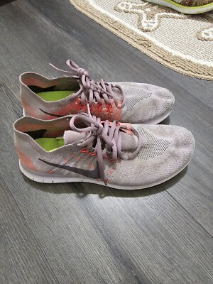 Nike Free RN Flyknit 2017 Gray/Purple Running Shoes 880844-200 Women's Size  US