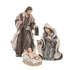 Set 4-6" Sullivans Holy Family Nativity Mary Joseph Jesus Retro Christmas Decor