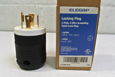 Elegrp Grounding Locking Plug 3 Pole 4 Wire 30 Amp 250 V