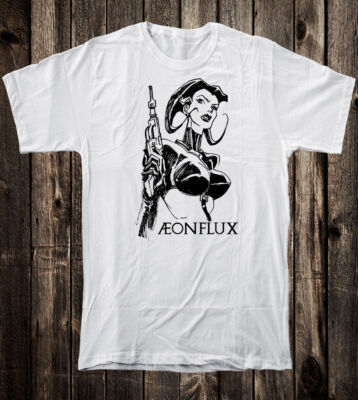 Retro Art Tee T Shirt 100% Cotton Aeon Flux Eye MTV Liquid