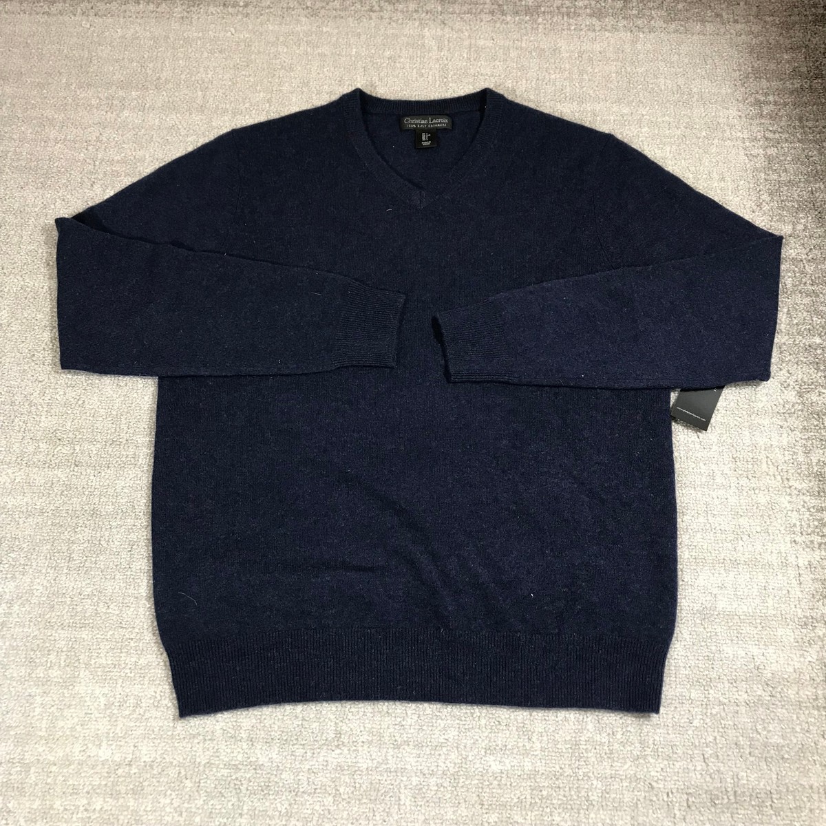 New Christian Lacroix Sweater Mens Large Pullover Cashmere 2 Ply