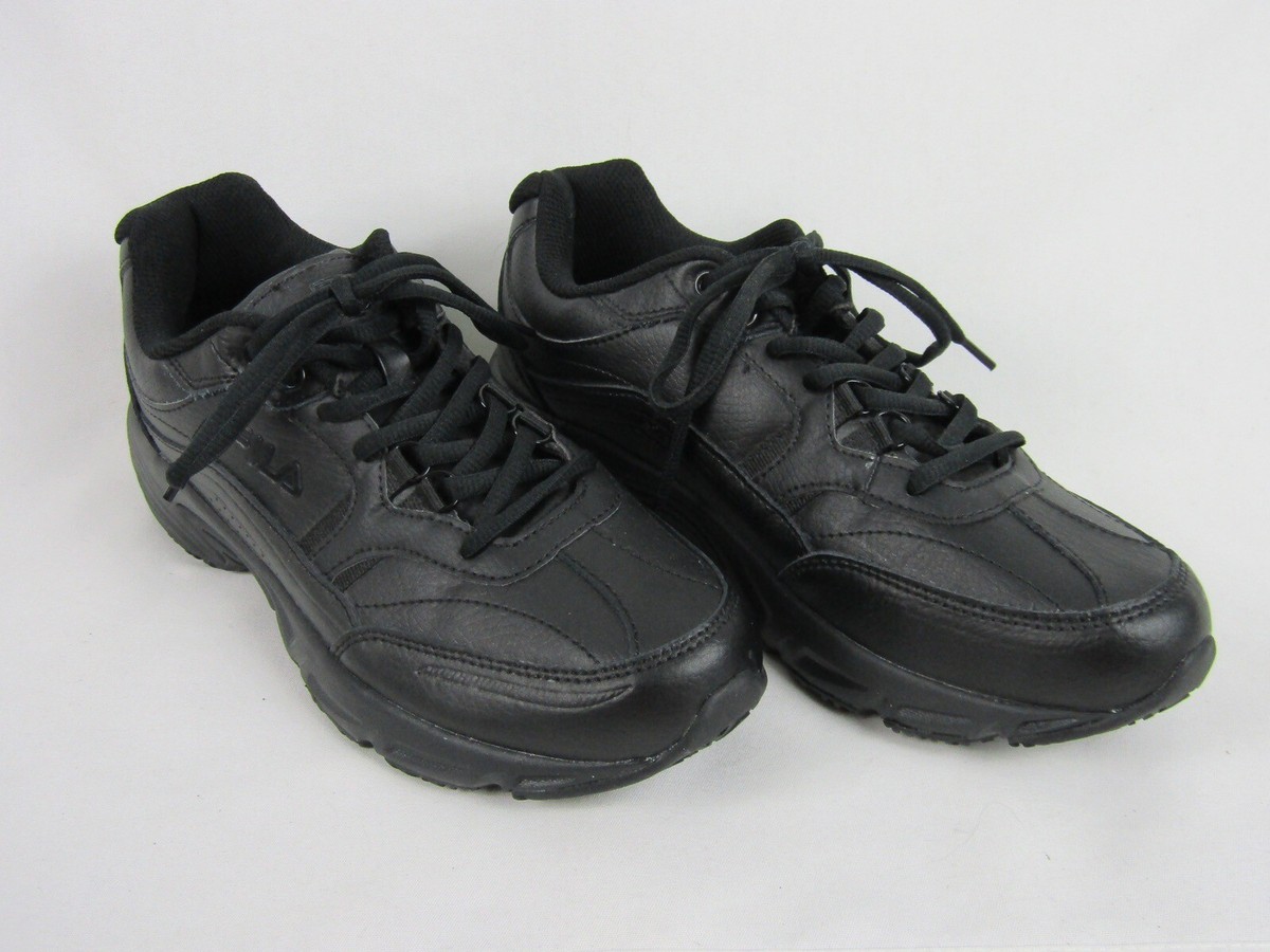 FILA Shoes Mens Size 8.5 Black Low Top Sneakers Memory Foam 1SG30002-001 Fila Memory Foam Walking/Work Shoes-Mens 8-Black-Non Slip  main image 3