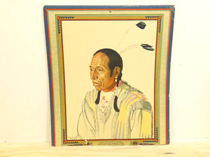 Vintage Chef Of the Blood Tribe Shot On Both Sides Waterton Lakes Park