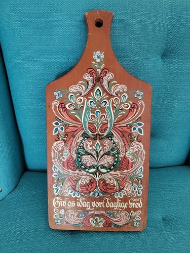 Norwegian Bread Board Wood Decor Give Us This Day Our Daily Bread Wooden Board
