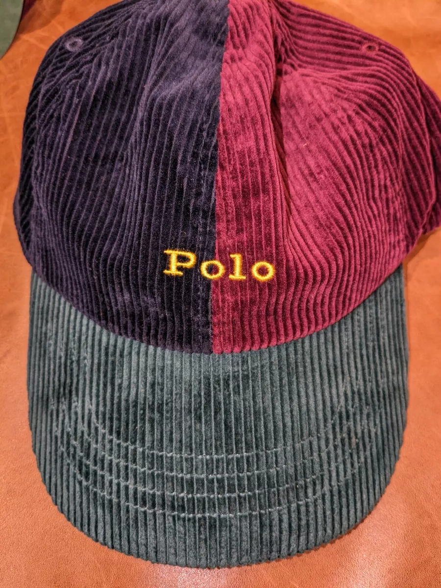 Burgundy ralph shop lauren polo hat