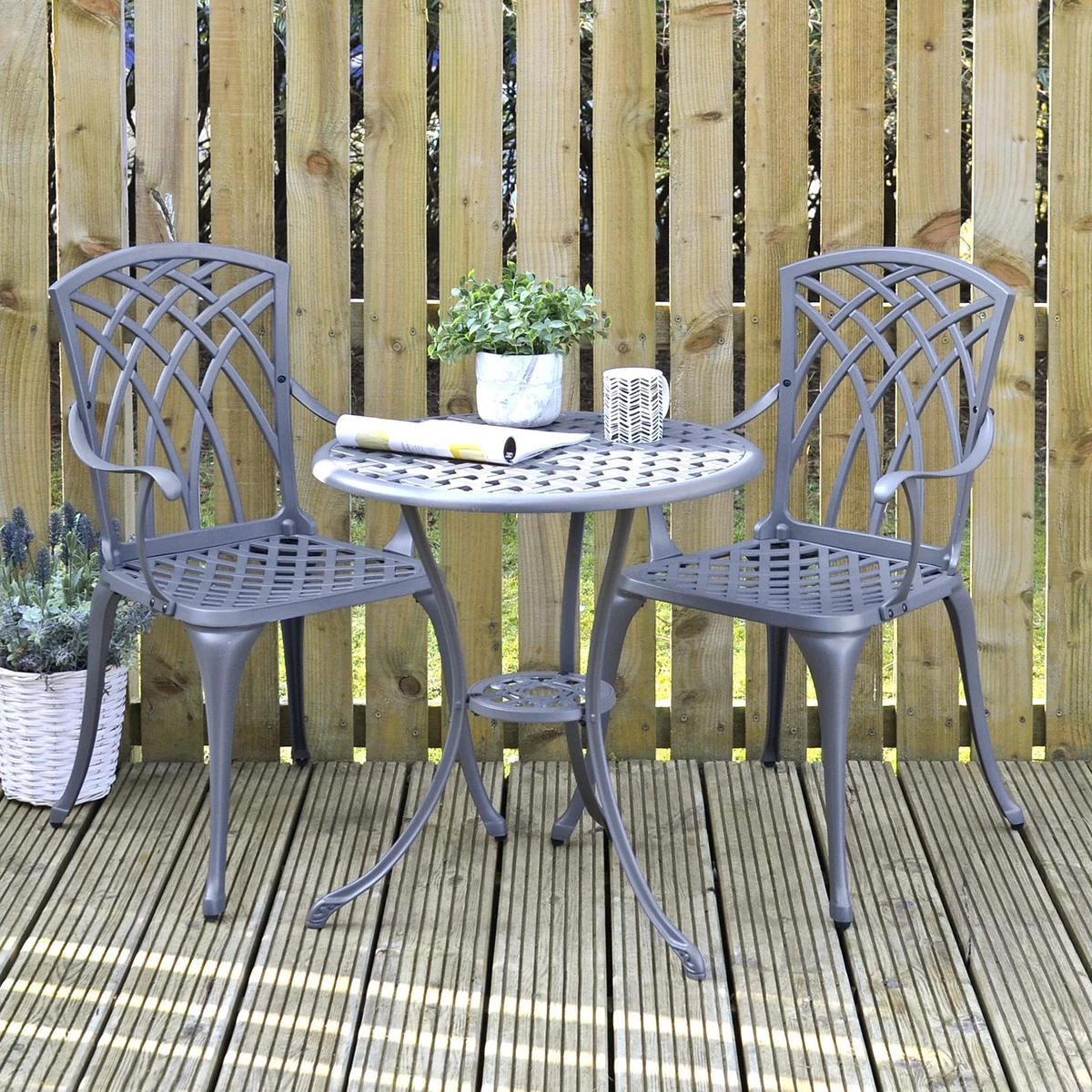 Bistro set with comfortable chairs hot sale