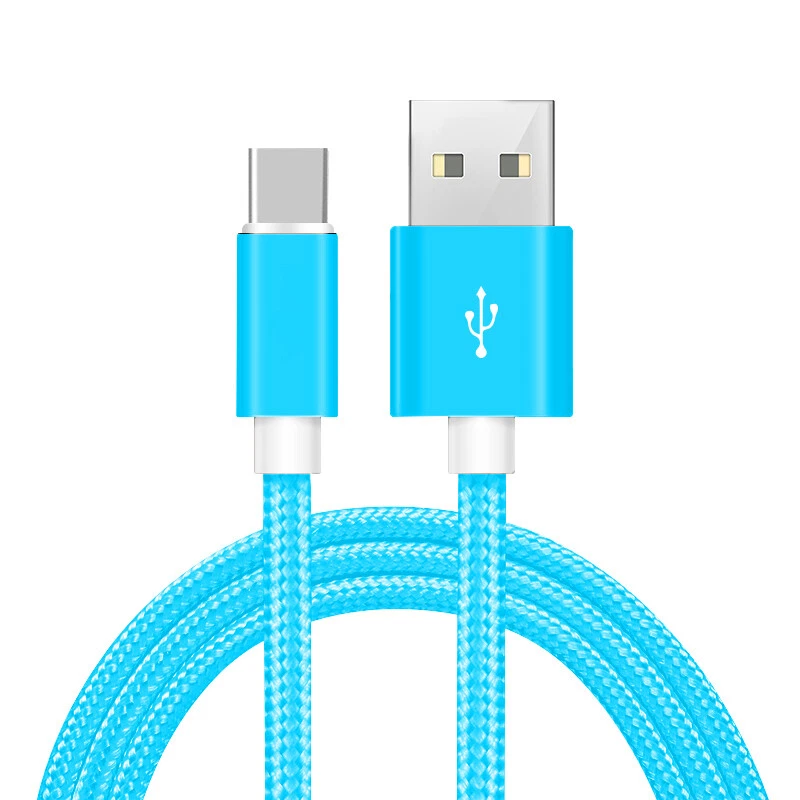 Paquete de 3 cables de carga rápida trenzados USB C tipo C datos SYNC cable cargador 3-6-10 pies Foto 4 de 4