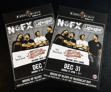 NOFX Lagwagon (2) Promo Photo Cards Lot The Xmas 2012 NYE Vegas Mandalay Bay