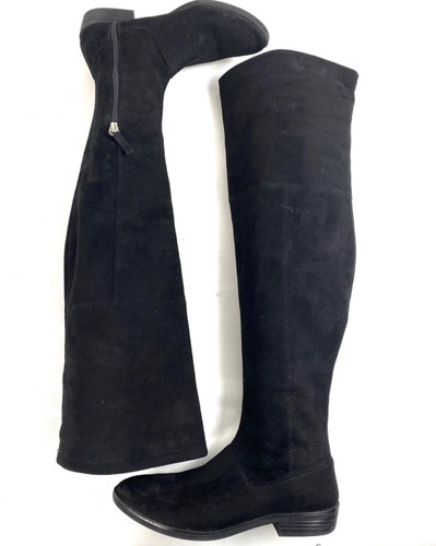 essential suede flat long boots