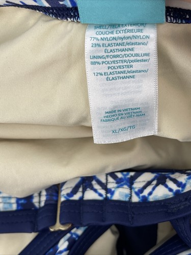 AZUL COSTERO MUJER TRAJE DE BAÑO DE UNA PIEZA TALLA XL azul y blanco - Imagen 9 de 10