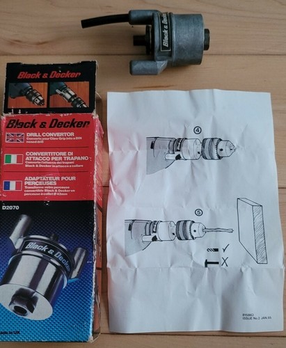 Black & Decker Vintage Drill Chuck Tool Adaptor Converter D2070 from 1985 - Picture 11 of 12