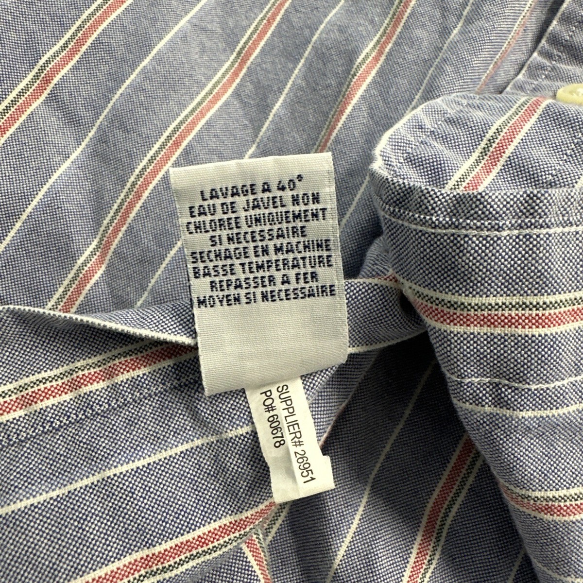 Ralph Lauren Mens Button Front Striped Blue Classic Dress shirt