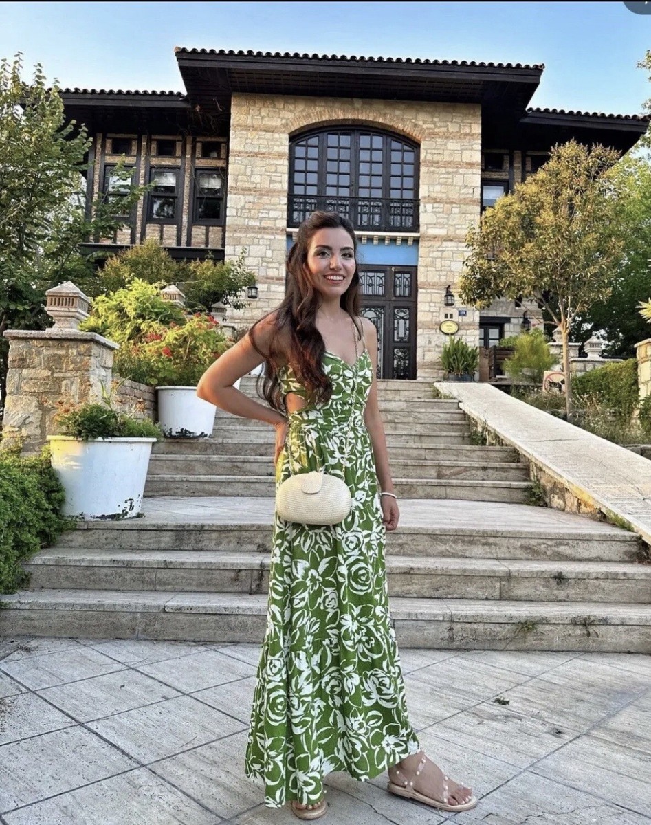 Linen Dress Green Floral Midi Dress Zara Zara Floral Green Midi Gem Linen Dress Green Floral Midi Dress Zara Zara Floral Green Midi Gem