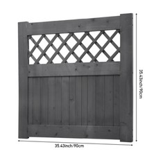 Grey Garden Gate Lattice Wooden Pedestrian Gate Decorative Outdoor Wood Fence
