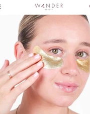 Wander Beauty Baggage Claim Gold Eye Masks 6 Pack NEW