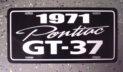 1971 Pontiac GT-37 LeMANS Sport  License plate tag 71 Tempest Le Mans GT37