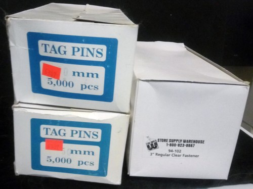 Tag Pins Barbs Label Attach Clothing Apparel Fastener 2" & 3" White 50 & 75 mm - Bild 2 von 5
