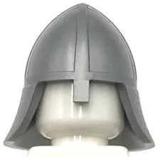 Lego New Flat Silver Minifigure Headgear Helmet Castle with Neck Protector Piece