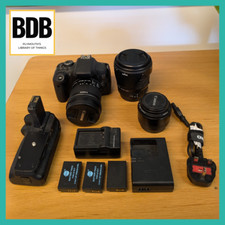 Canon EOS 750d Camera Bundle Lens Batteries Charger - Read Description