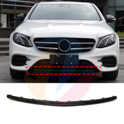 Black Front Bumper Middle Molding Trim For Mercedes W213 E-Class Sport / AMG
