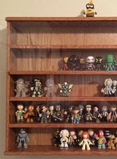 funko mystery mini minis action  figures oak display case plexiglass front  