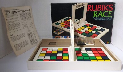 Vintage 1982 Rubiks Race Game By Ideal  Complete, Rubiks Cube Face Matching Game
