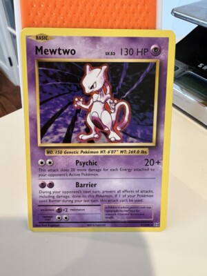 mewtwo pokemon card evolution Pokemon TCG XY Evolution 51/108 Mewtwo Black Star Rare Card
