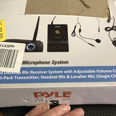 Pyle PDWM1988B Compact UHF Wireless Microphone System, Digital Mic Receiver