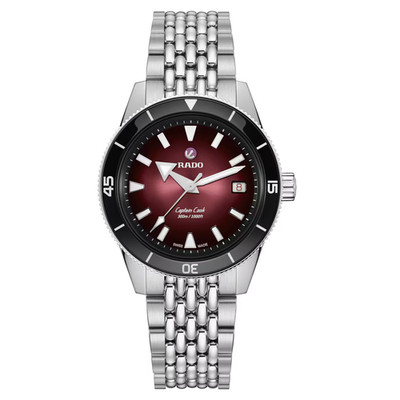 Rado Captain Cook Automatic 39mm Red Dial Stainless Steel Watch R32223408
