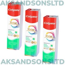 3 X Colgate Total Advanced Active Protection Deep Clean - Toothpaste 75ml - New 53.29 per litre