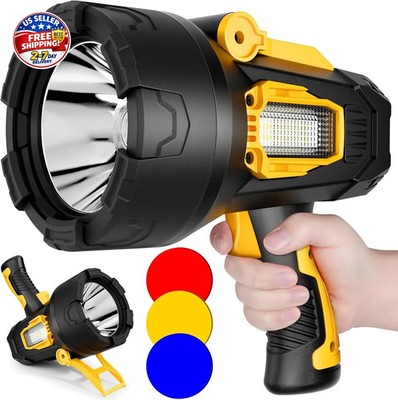 Rechargeable Spotlight, 2000000 Lumens Super Bright Led Spotlights Flashlight wi