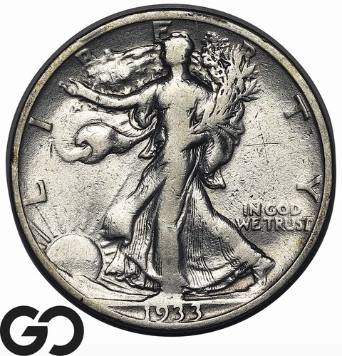 Photo of a 1933-S Walking Liberty Half Dollar from an eBay listing that sold on Jul 16, 2026
