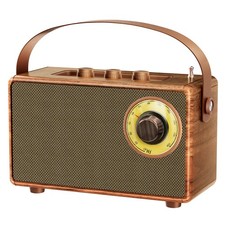 Portable Retro Speaker Bluetooth Radio Vintage Decor with FM Radio Rich Bass ...