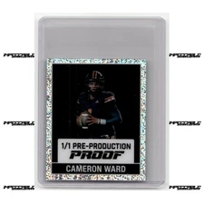 2025 Leaf NSCC The National Proof - Cameron Cam Ward Rookie 1/1 Black Dots Mini