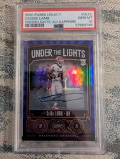 Ceedee Lamb Panini Legacy Under The Lights  Rookie Auto /15 PSA 10