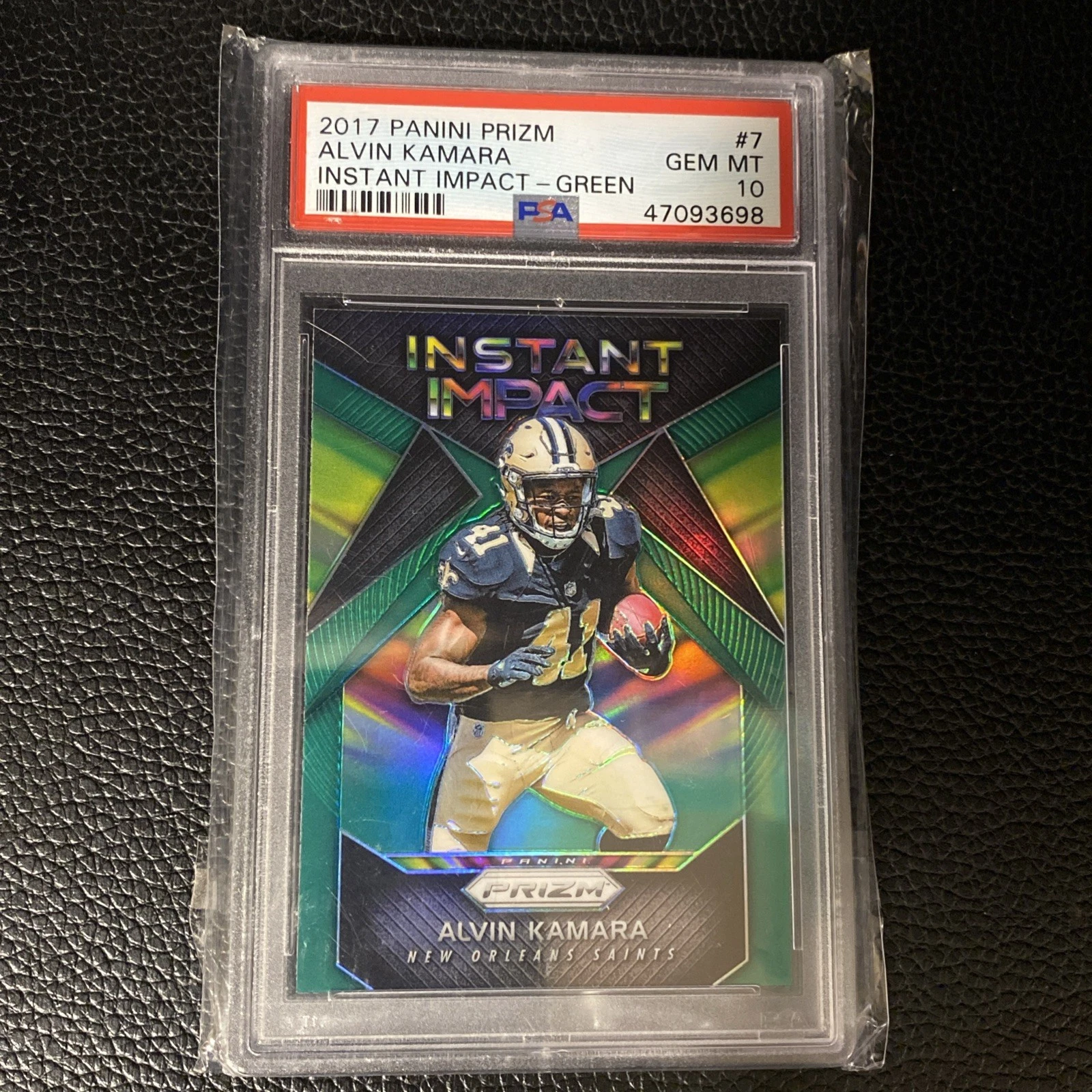 Alvin Kamara Panini Prizm Instant Impact #7 Green