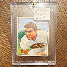 Bowman 1950 Dante Lavelli #78 Rookie Base Set Cleveland Browns Football Card. rookie card picture