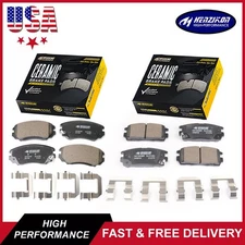 Front + Rear Ceramic Brake Pads Fit 2010 2011 2012 2013 2014-17 Equinox Terrain.