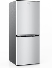 BANGSON 7.1 Cu.Ft Refrigerator with Cu.Ft, Stainless Steel Silver